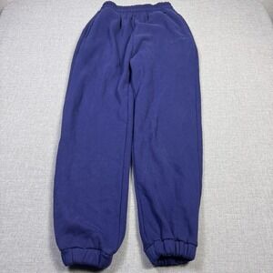 Comfrt Fleece Sweatpants Mens Medium Purple Elastic Waist Pockets Tapered
